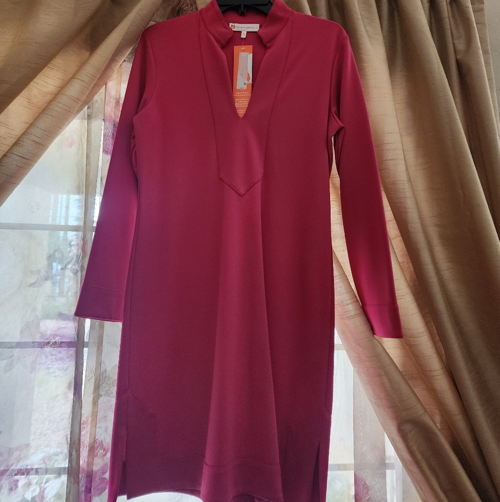 Jude Connally Magenta Long Sleeve Dress